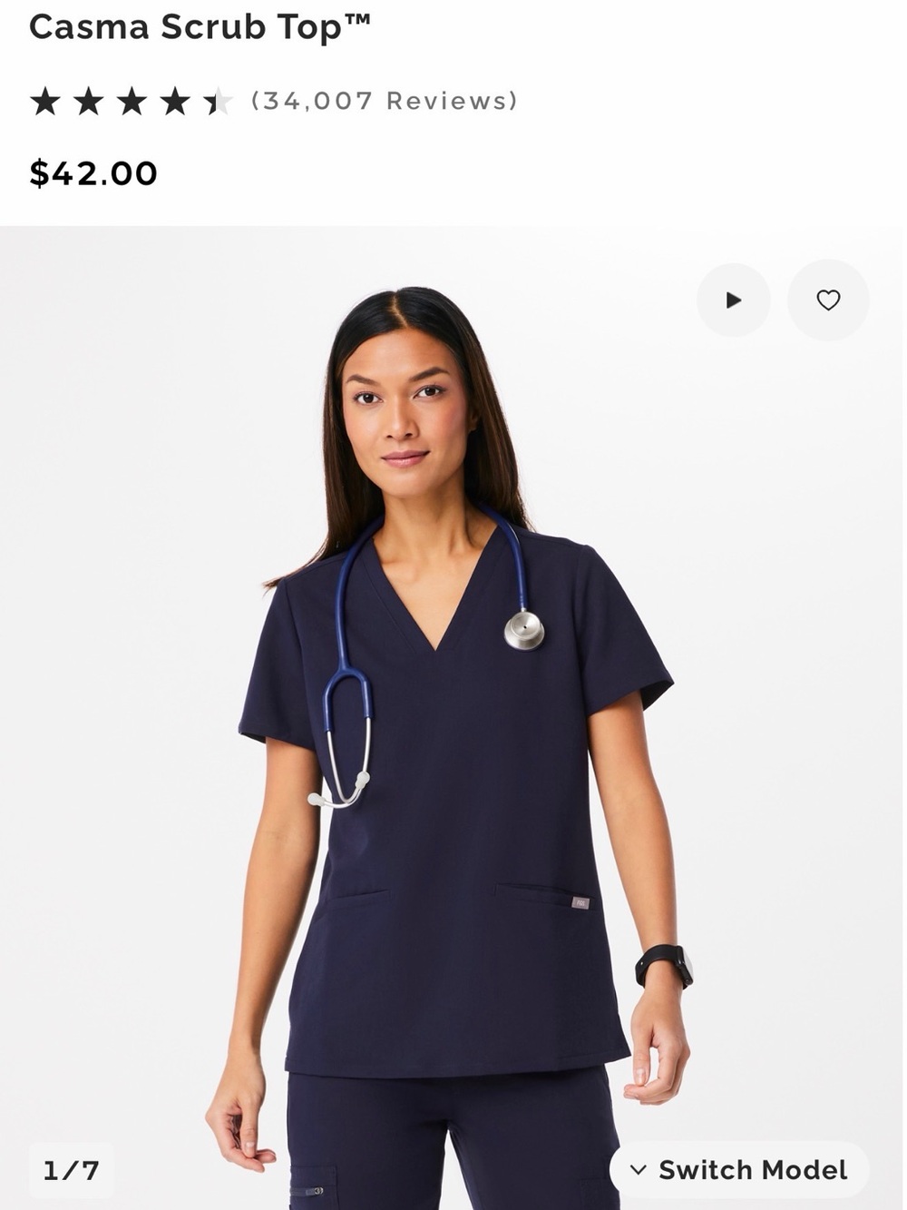 Casma scrub top